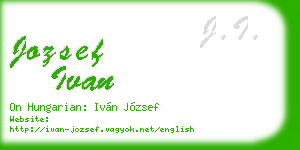 jozsef ivan business card