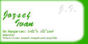 jozsef ivan business card